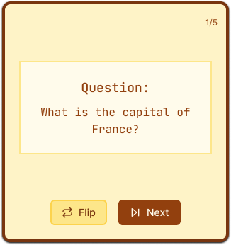 Retro Flashcards