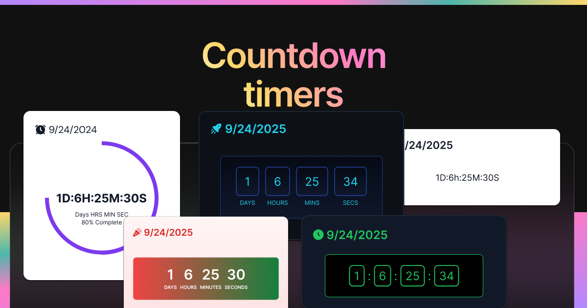 Countdown Timers widget preview