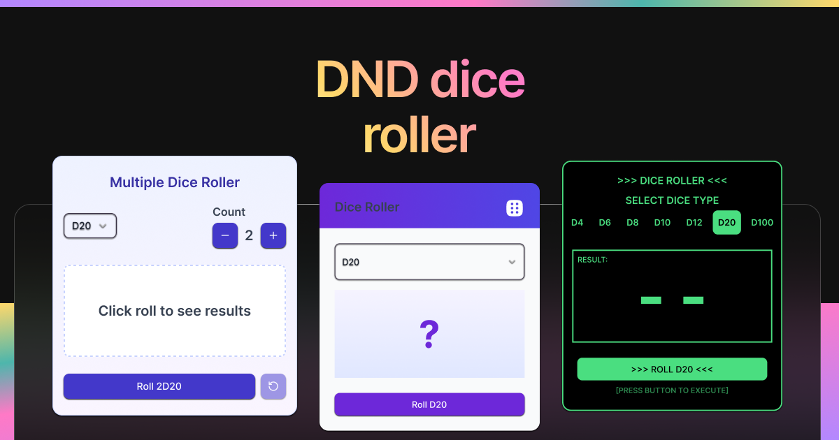 DND Dice Roller preview