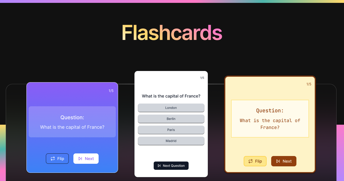 Flashcards preview