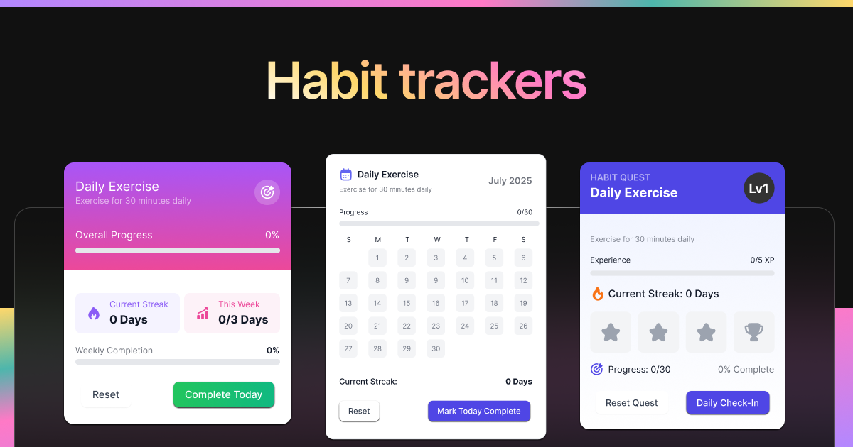 Habit Trackers preview