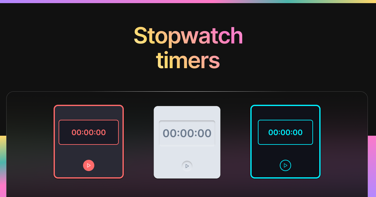 Stopwatch Timers widget preview