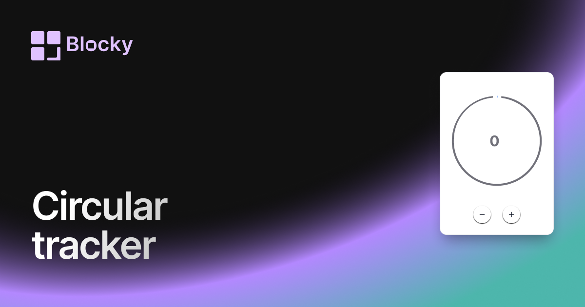 Circular Progress Tracker widget preview