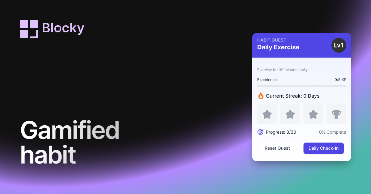 Gamified Habit Tracker widget preview