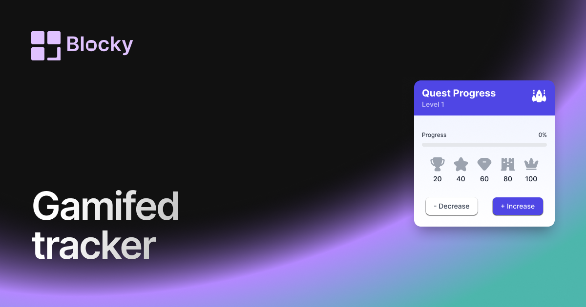 Gamified Progress Tracker widget preview