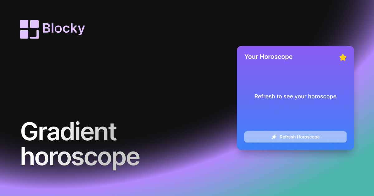 Gradient Horoscope widget preview