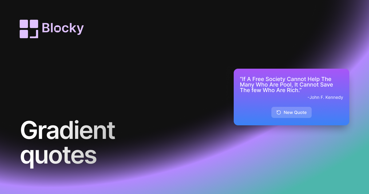 Gradient Quotes widget preview
