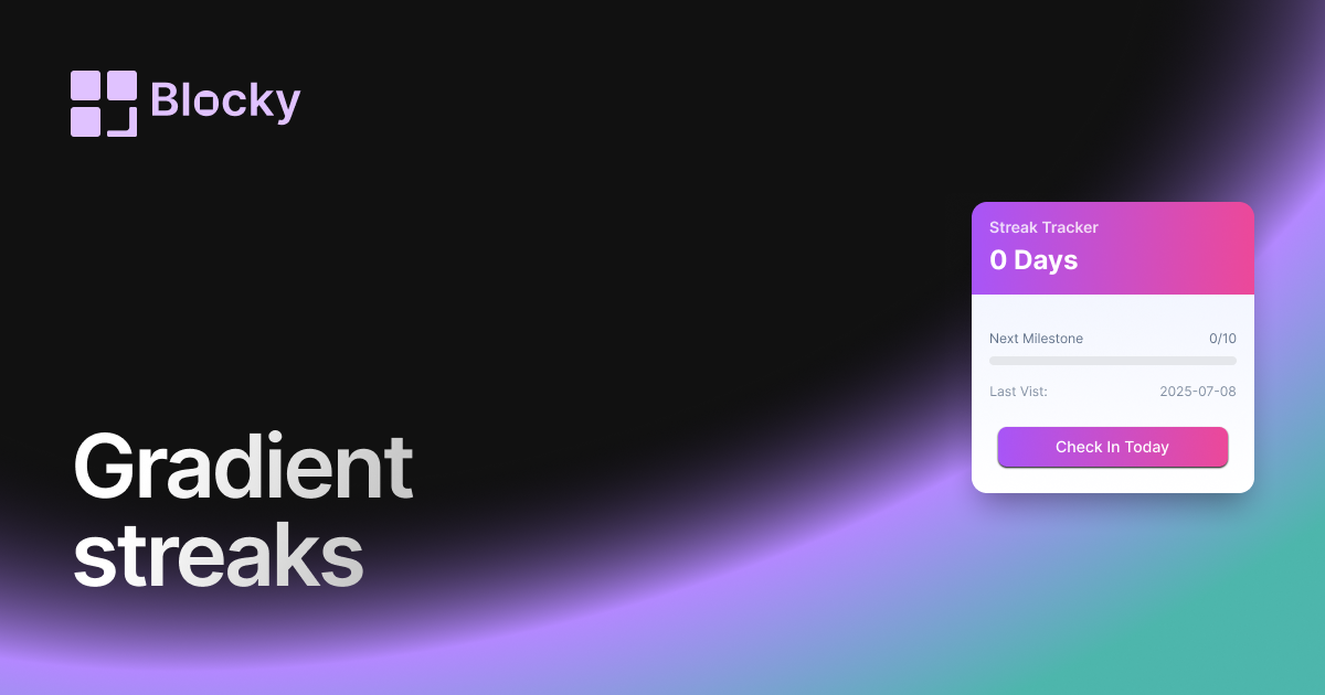 Gradient Notion Streak Tracker widget preview