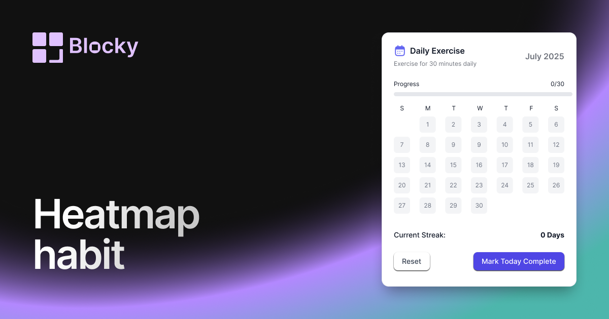 Heatmap Habit Tracker widget preview