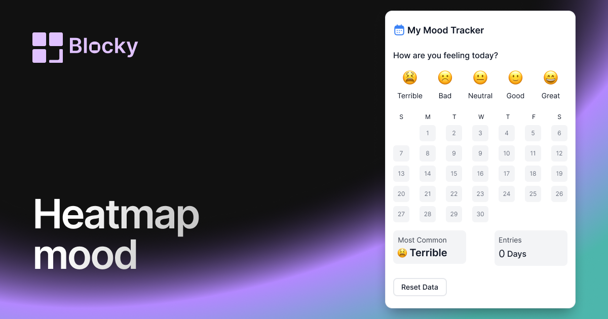 Heatmap Mood Tracker widget preview