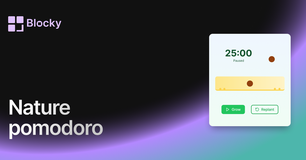 Nature Pomodoro preview