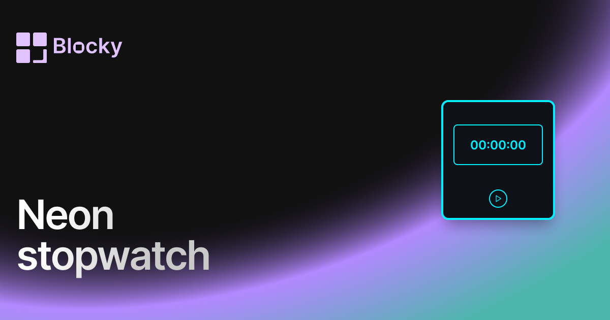 Neon Stopwatch widget preview