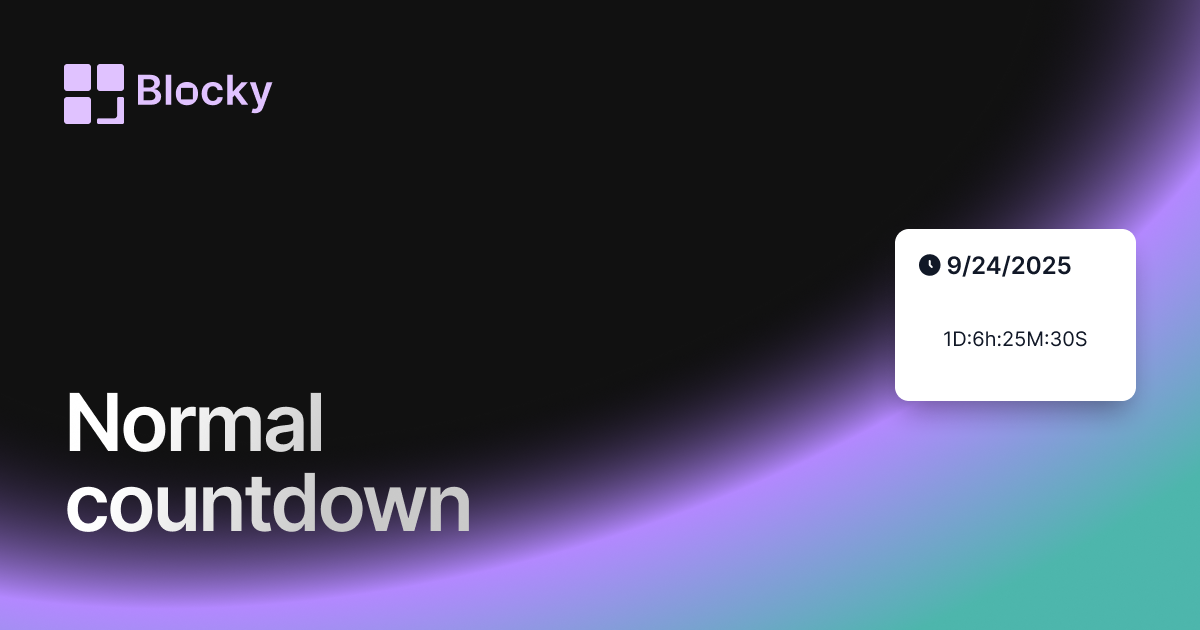 Normal countdown widget preview