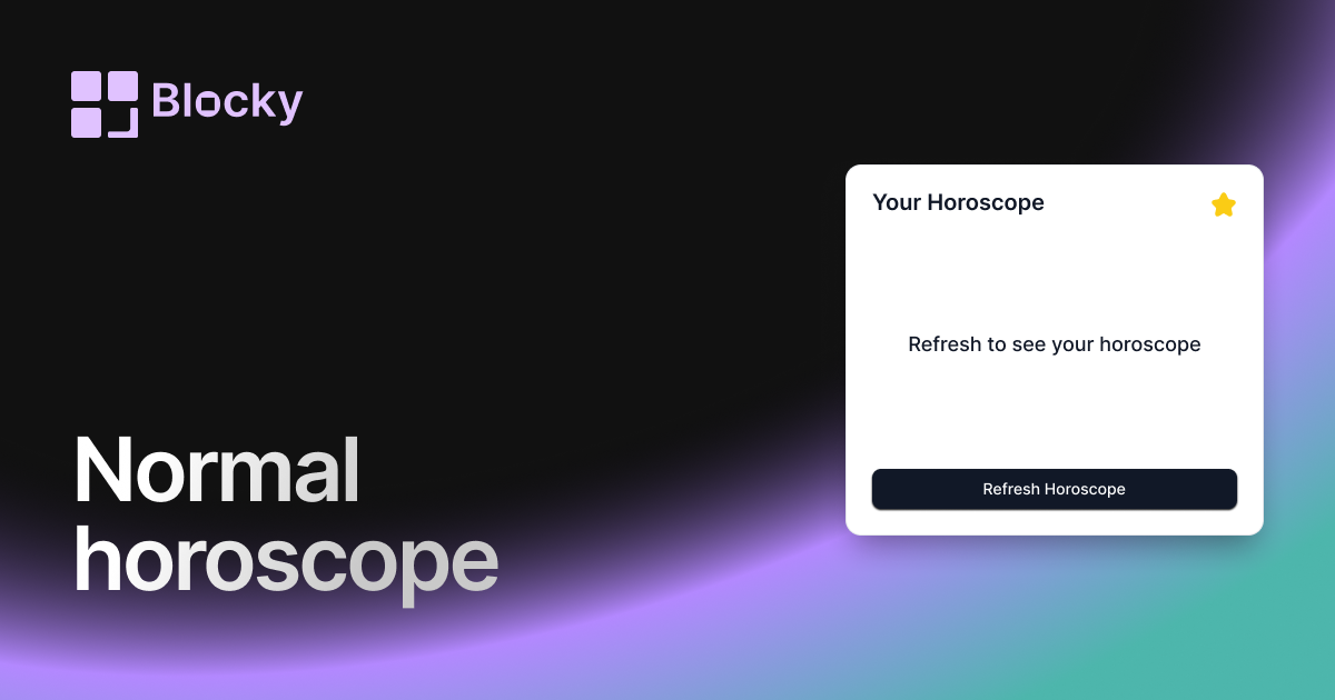 Normal Horoscope widget preview