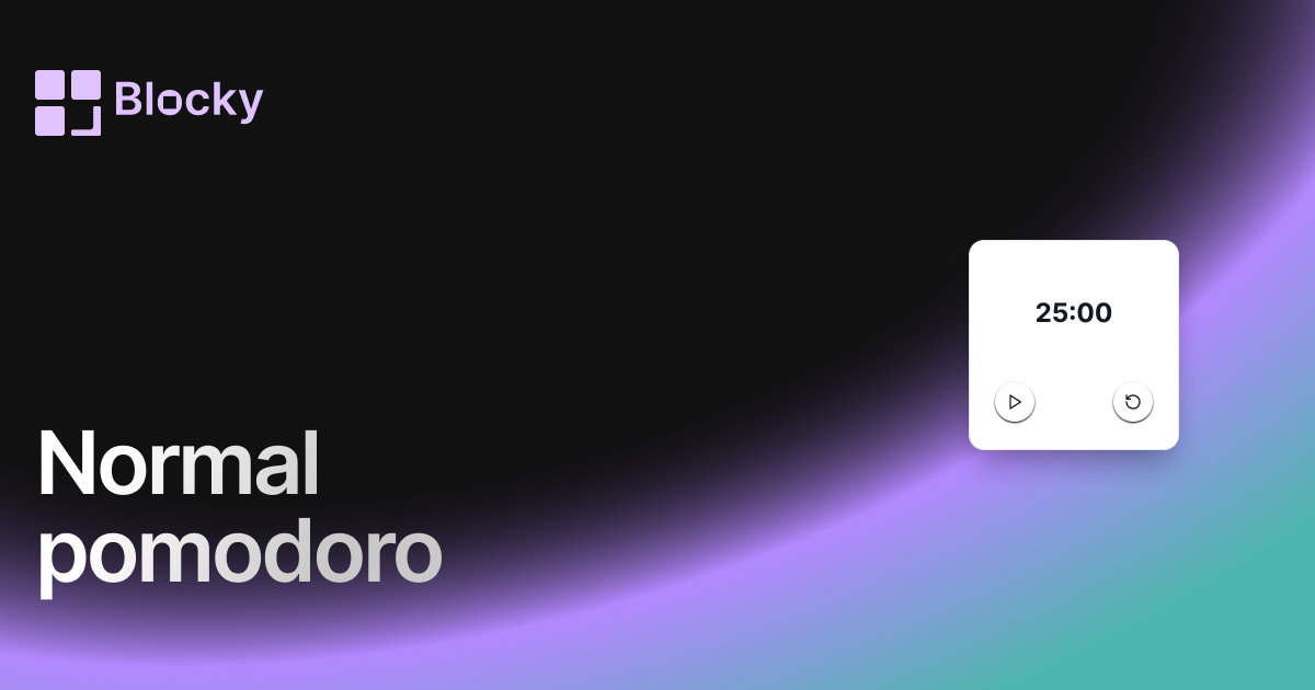 Normal Pomodoro preview