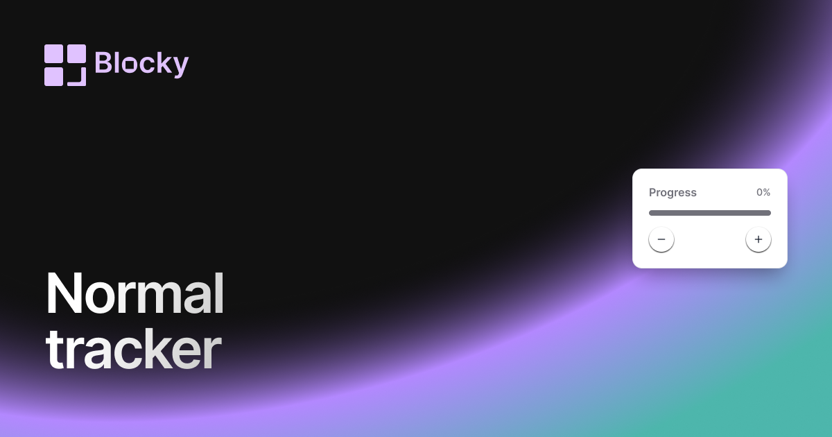 Normal Progress Trackers widget preview