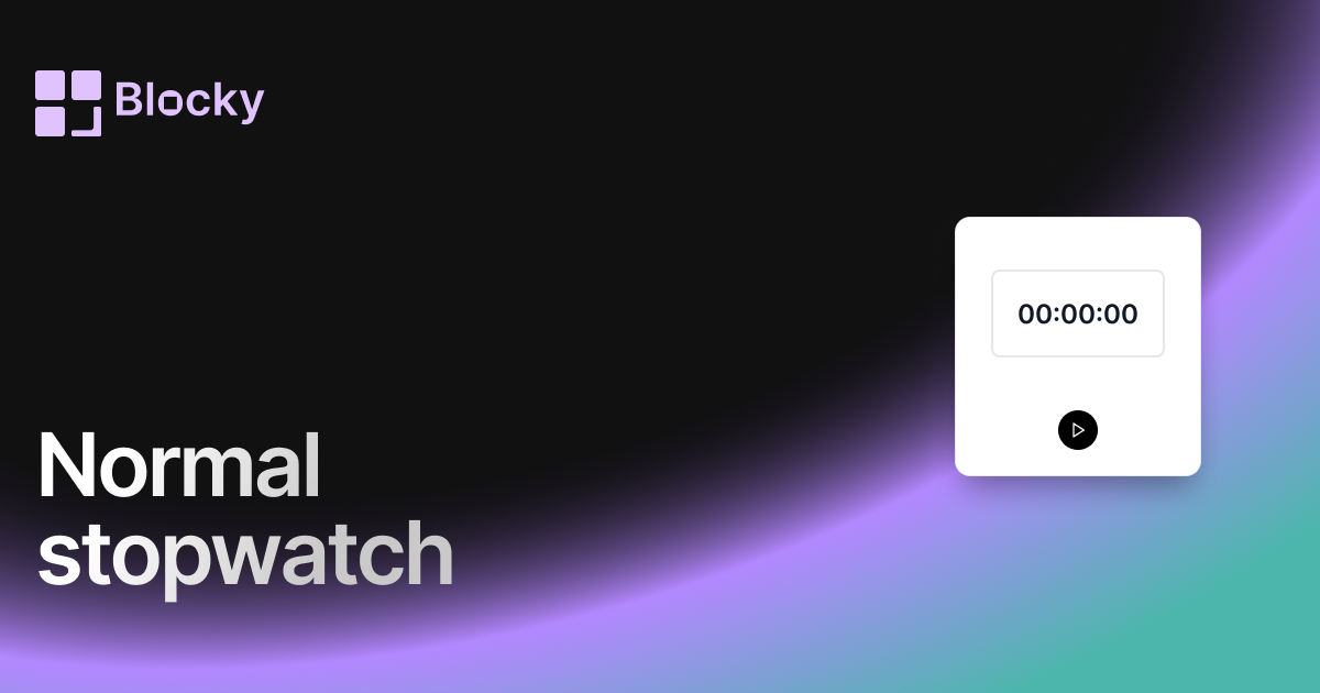 Normal Stopwatch widget preview
