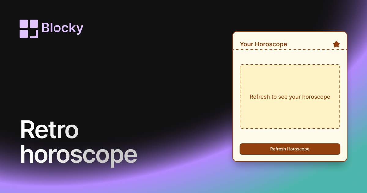 Retro Horoscope widget preview