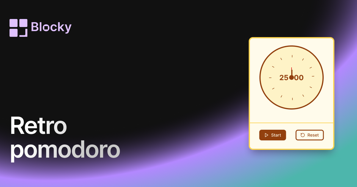 Retro Pomodoro preview