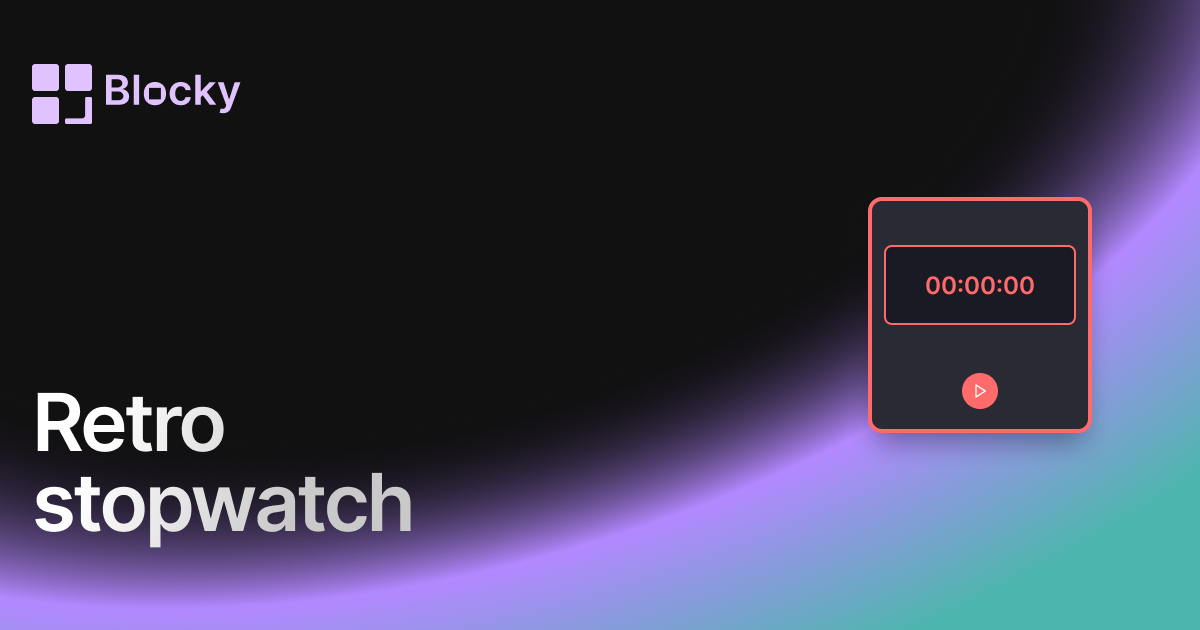 Retro Stopwatch widget preview