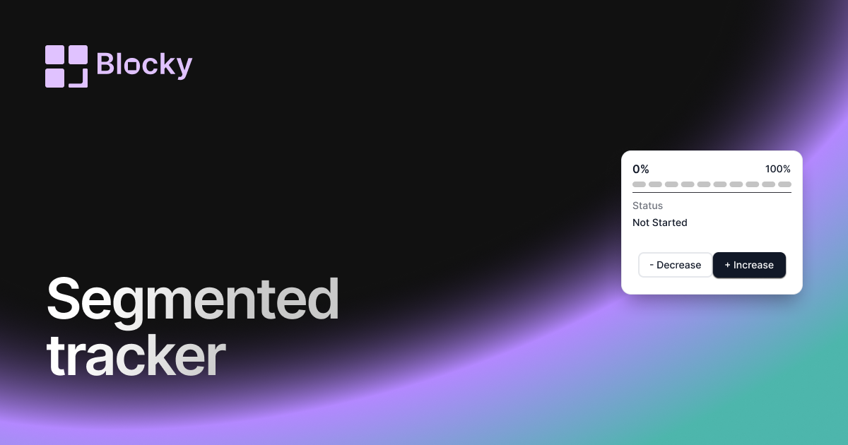 Segmented Progress Tracker widget preview