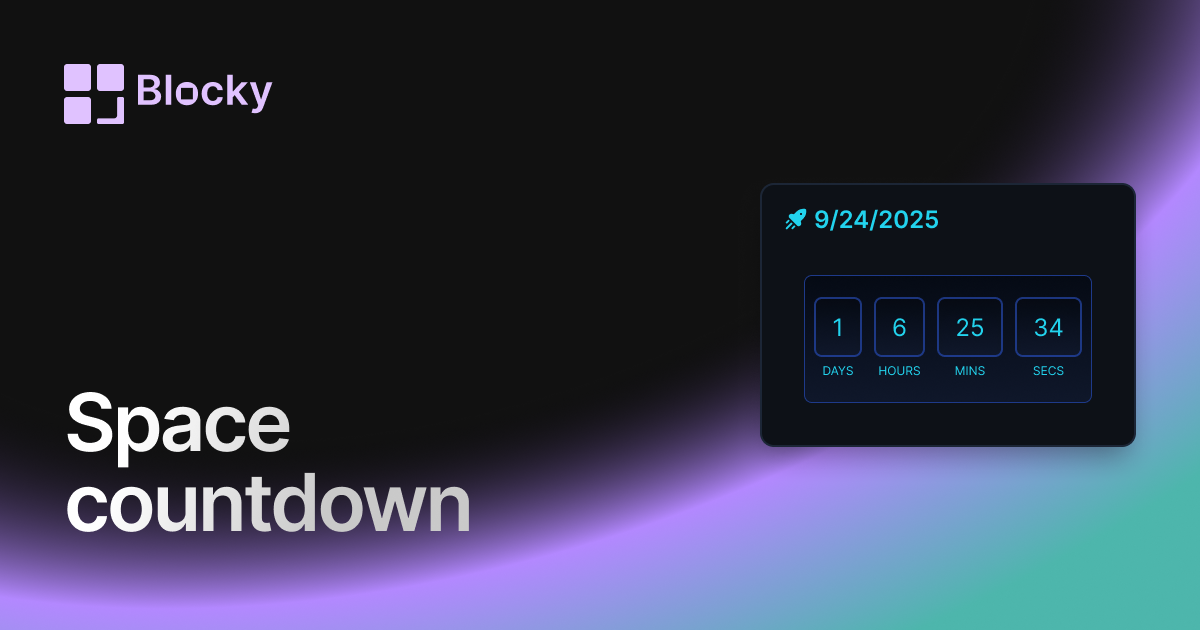 Space Countdown widget preview